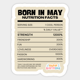 Born in may Sticker